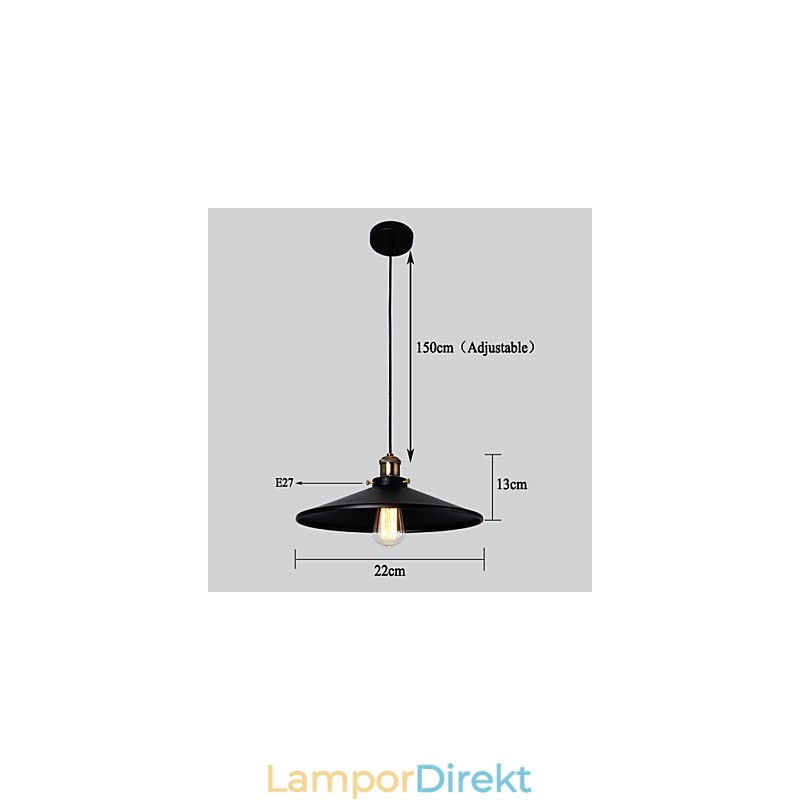 Europeisk Stil Retro Klassisk Taklampa Konst Droplight Ge Glödlampa Diameter 22Cm