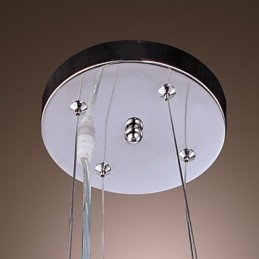 Modern Samtida Trumkristall Galvaniserad Metall Taklampa