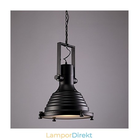 Svart Retro Järnhängande Lampa Och Glasskärm Butik Svart Retro Järnhängande Lampa Och Glasskärm Butik