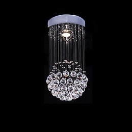 Modern Och Modern Kristall Galvaniserad Metallkrona Flush Mount
