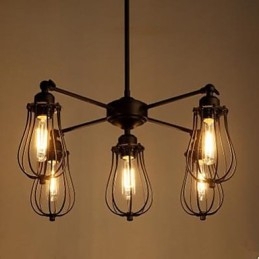 American Industrial Restoring Ancient Ways Smidesjärn Grapefruit 5 Head Droplight