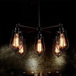 American Industrial Restoring Ancient Ways Smidesjärn Grapefruit 5 Head Droplight