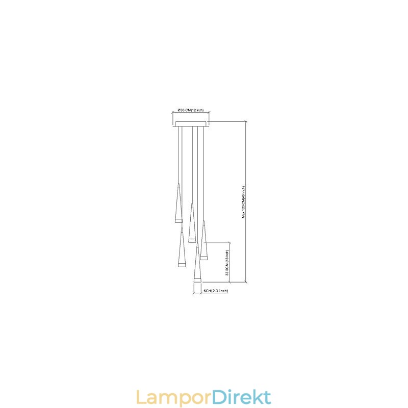 Modern Och Modern Taklampa I Krommetall