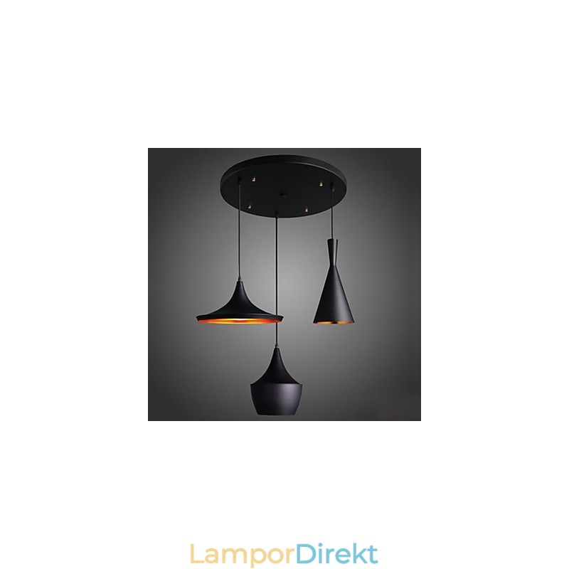 Strömlinjeformad Taklampa I Svart