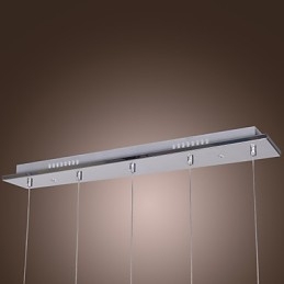 Modern Contemporary Island Crystal Chrome Pendellampa