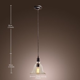 Traditionell Klassisk Vintage Skål Elektropläterad Pendellampa I Ministil
