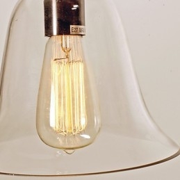 Traditionell Klassisk Vintage Skål Elektropläterad Pendellampa I Ministil