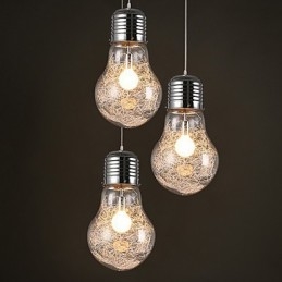 Enkla Idéer Med En Stor Glödlampa Glaskrona Droplight Lampa