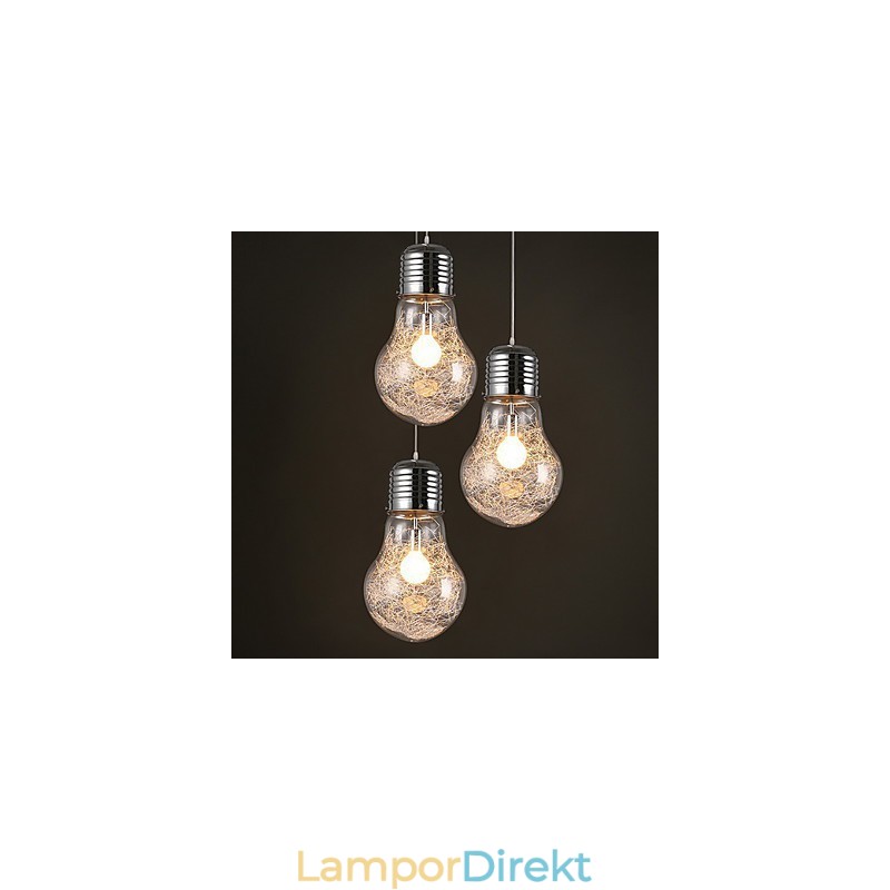Enkla Idéer Med En Stor Glödlampa Glaskrona Droplight Lampa