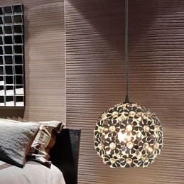 Modern Och Modern Globe Crystal Mini Style Elektropläterad Pendellampa