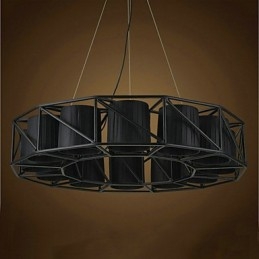 Vintage Lantmålning Metall Taklampa Garage