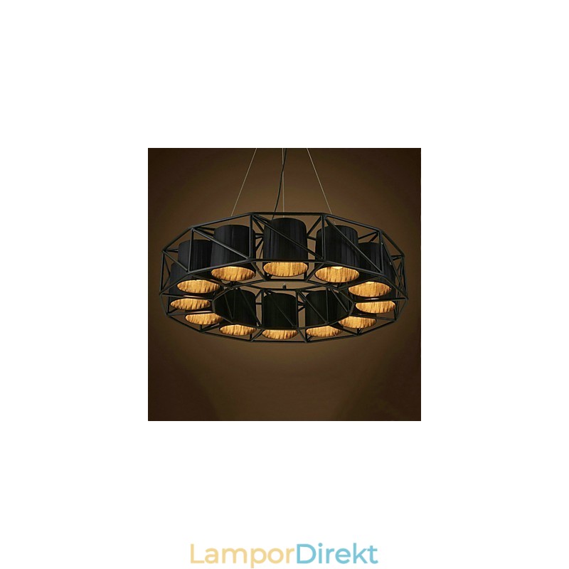 Vintage Lantmålning Metall Taklampa Garage