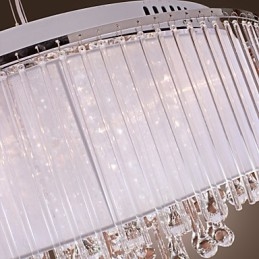 Modern Och Modern Trumkristall Galvaniserad Taklampa