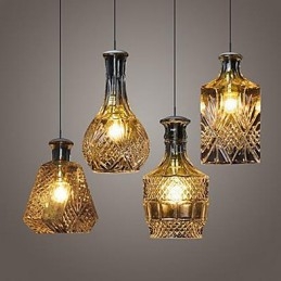 Kristallglaslampa 4Lights Shade Minimalistisk Flaskljus