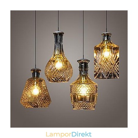 Kristallglaslampa 4Lights Shade Minimalistisk Flaskljus