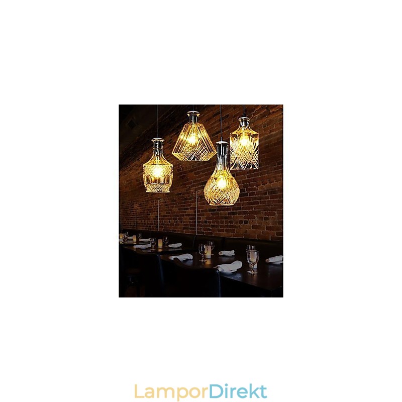 Kristallglaslampa 4Lights Shade Minimalistisk Flaskljus