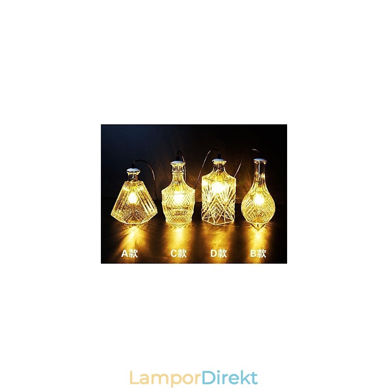 Kristallglaslampa 4Lights Shade Minimalistisk Flaskljus