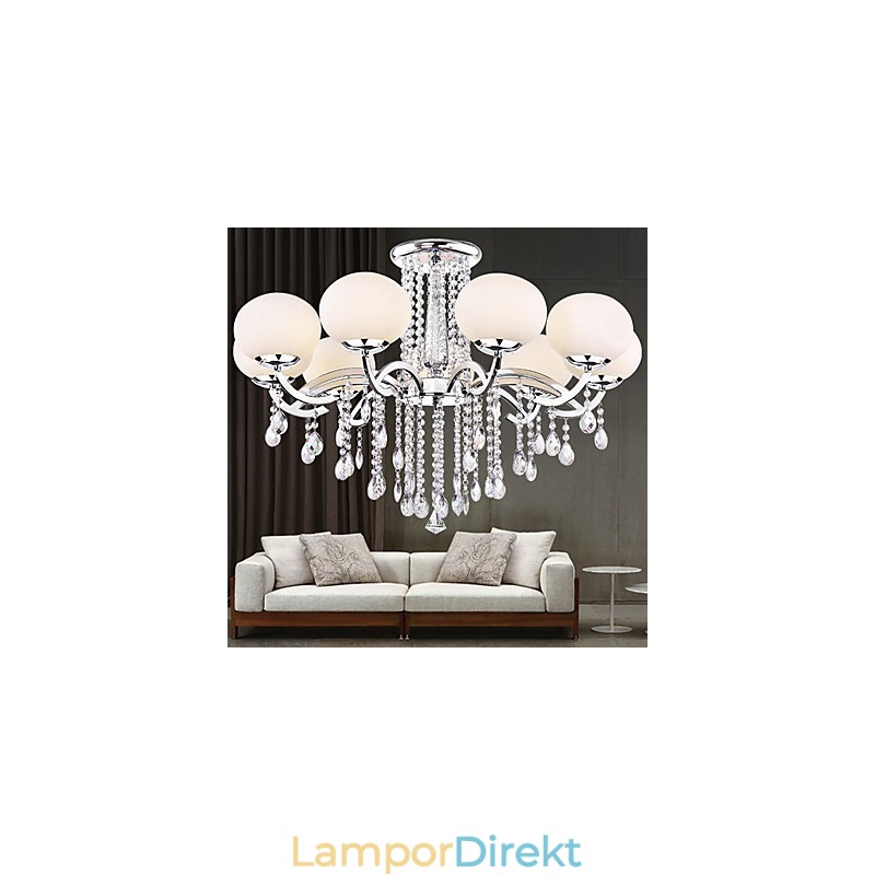 Ljuskrona Crystal Luxury Modern Living 9 Lampor