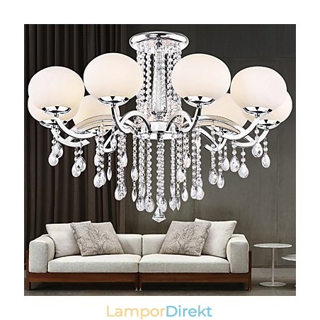 Ljuskrona Crystal Luxury Modern Living 9 Lampor