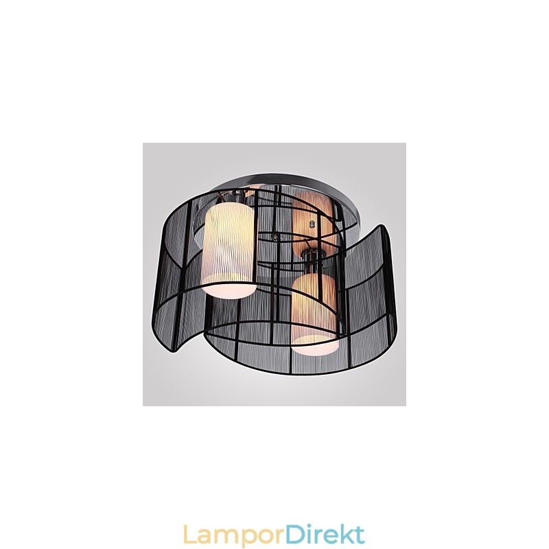 Taklampa Modern Design 2 Lampor Svart