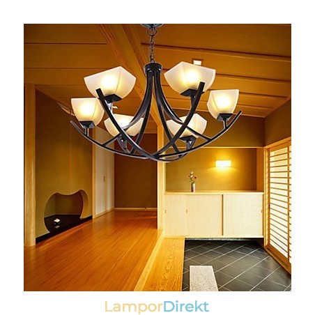 Antik Inspirerad Taklampa Med 6 Lampor Antik Inspirerad Taklampa Med 6 Lampor