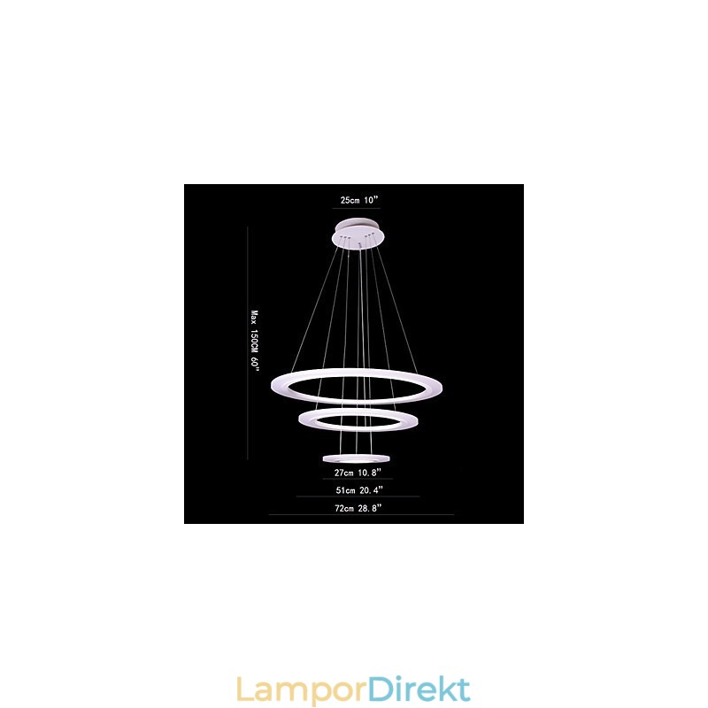 75 Watt Modern Contemporary Painting Akryl Pendellampa