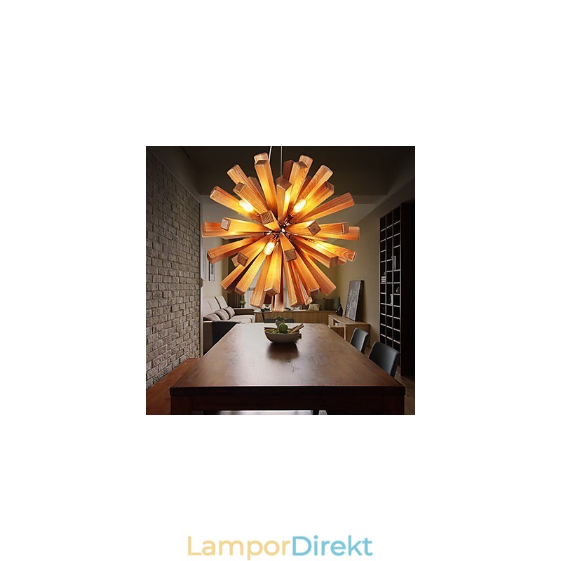 Pendellampor Country Wood Bamboo