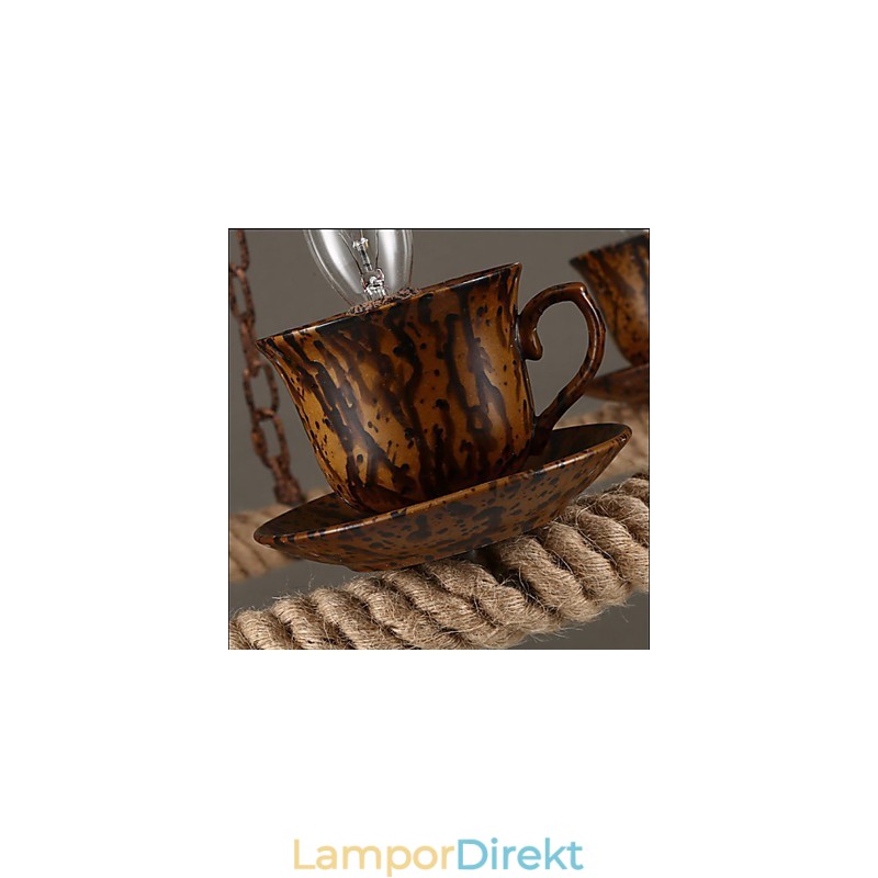 Keramisk Industri Vindrep Ljuskrona Retrolron Ljuskrona Enkel