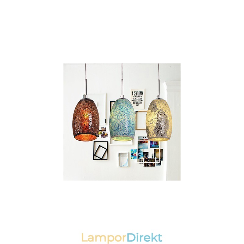 Traditionell Klassisk Vintage Målning Metall Taklampa