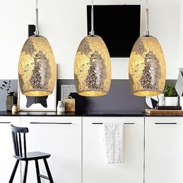 Traditionell Klassisk Vintage Målning Metall Taklampa