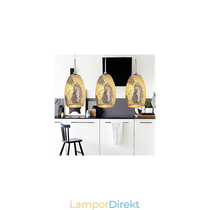 Traditionell Klassisk Vintage Målning Metall Taklampa