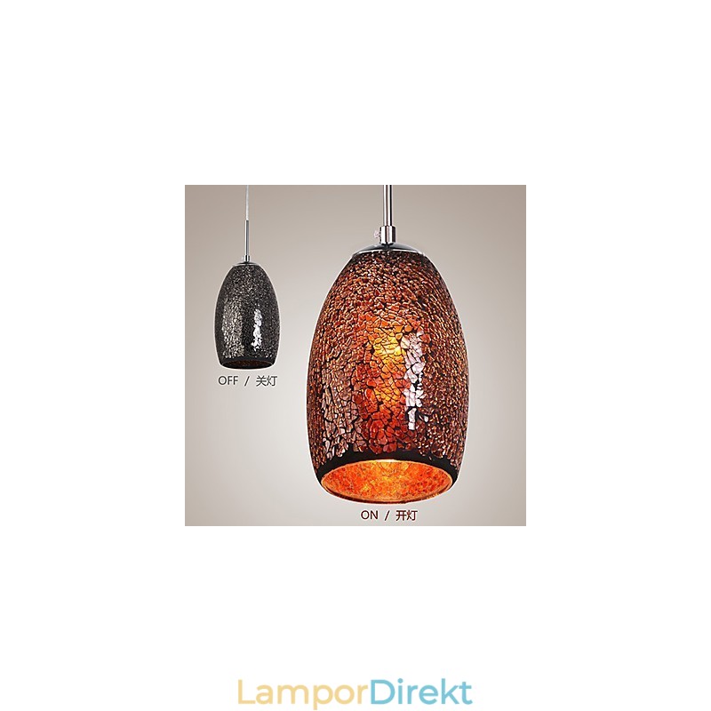Traditionell Klassisk Vintage Målning Metall Taklampa