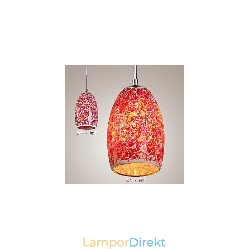 Traditionell Klassisk Vintage Målning Metall Taklampa