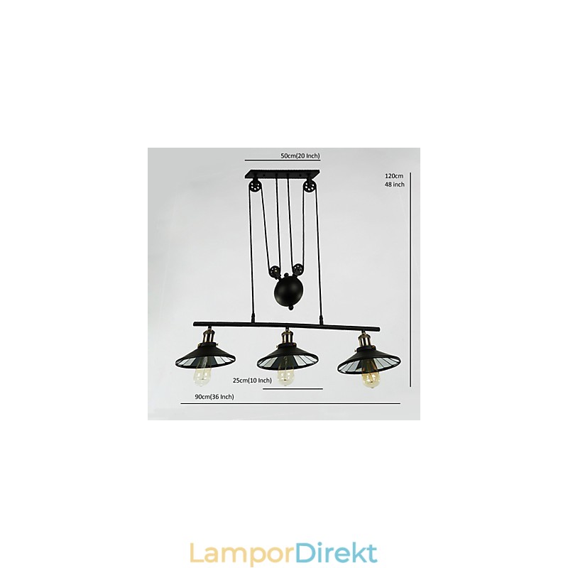 Pendellampor Vintage 3 Lampor St64 Lampor Ingår Upp Och Ner System
