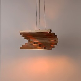 1Traditionell Klassisk Lantlig Mini Stil Målning Trä Bambu Taklampa