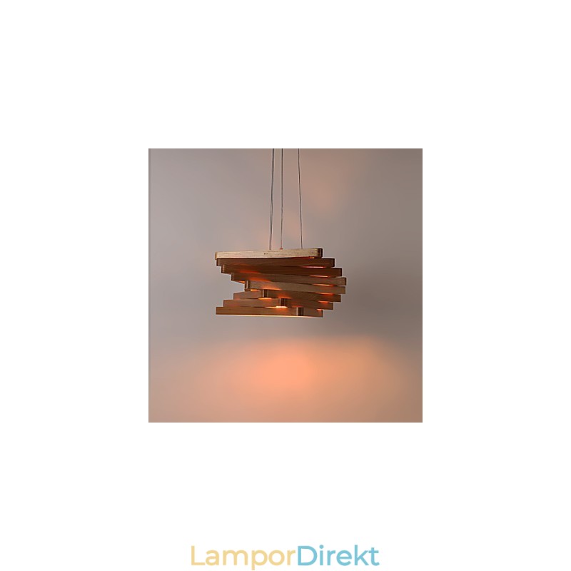 1Traditionell Klassisk Lantlig Mini Stil Målning Trä Bambu Taklampa