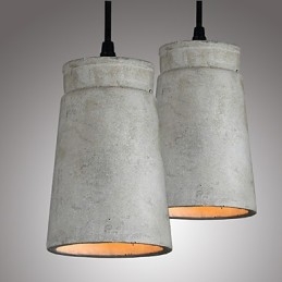 Nordisk Minimalistisk Retro Pendelljus Cement Vintage Lampbelysningsarmatur