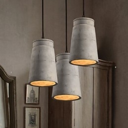 Nordisk Minimalistisk Retro Pendelljus Cement Vintage Lampbelysningsarmatur