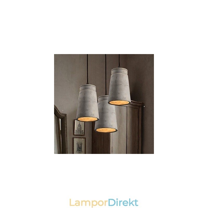 Nordisk Minimalistisk Retro Pendelljus Cement Vintage Lampbelysningsarmatur