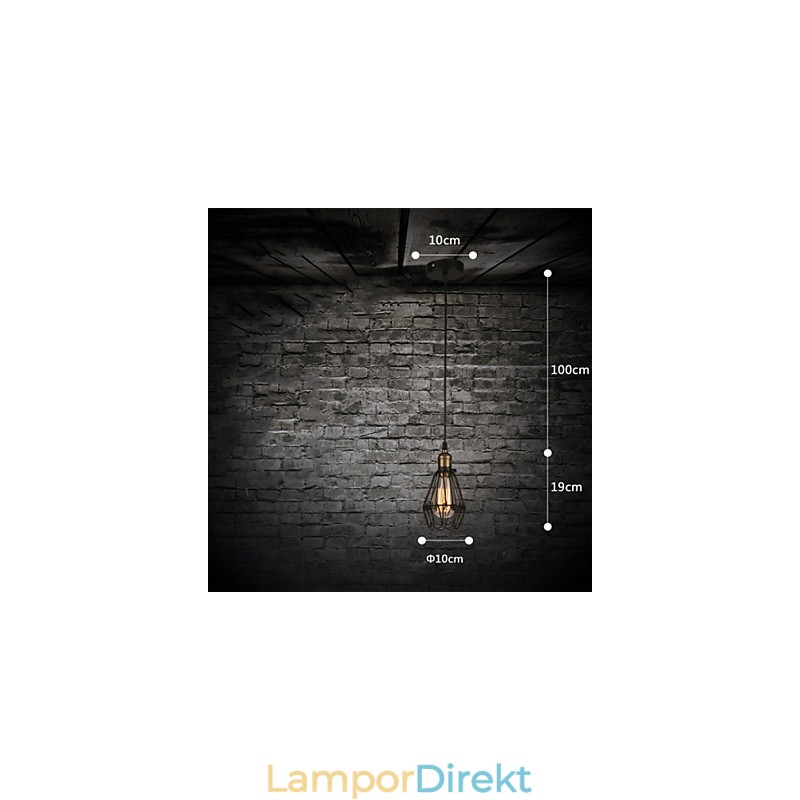 Pendellampor Vintage Amerikansk Lantlig Stil Som Återställer Gamla Sätt Smidesjärn Liten Bur Droplight