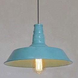 Vintage Målning Metall Taklampa Garage