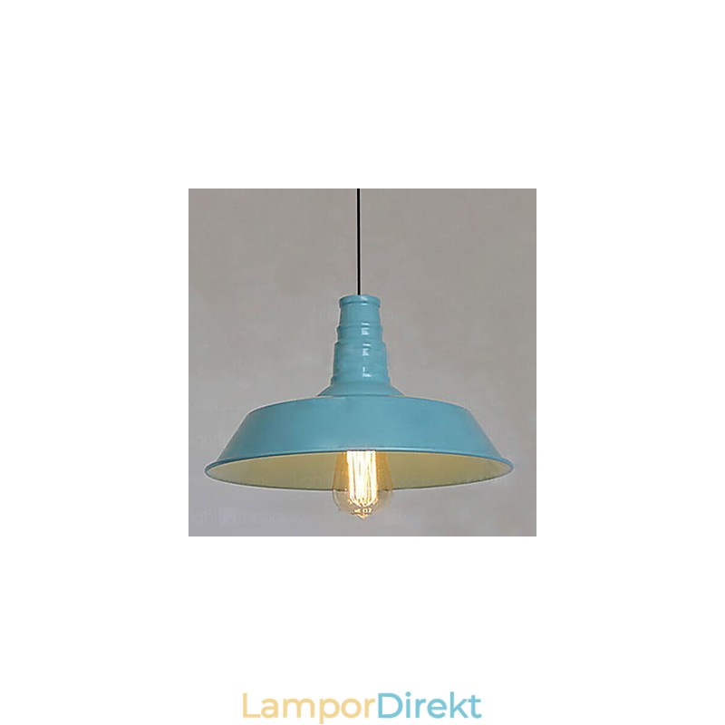 Vintage Målning Metall Taklampa Garage