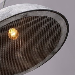 Lampskärm Svart Smidesjärnskrona Industrilager Café Lock Skärmkrona
