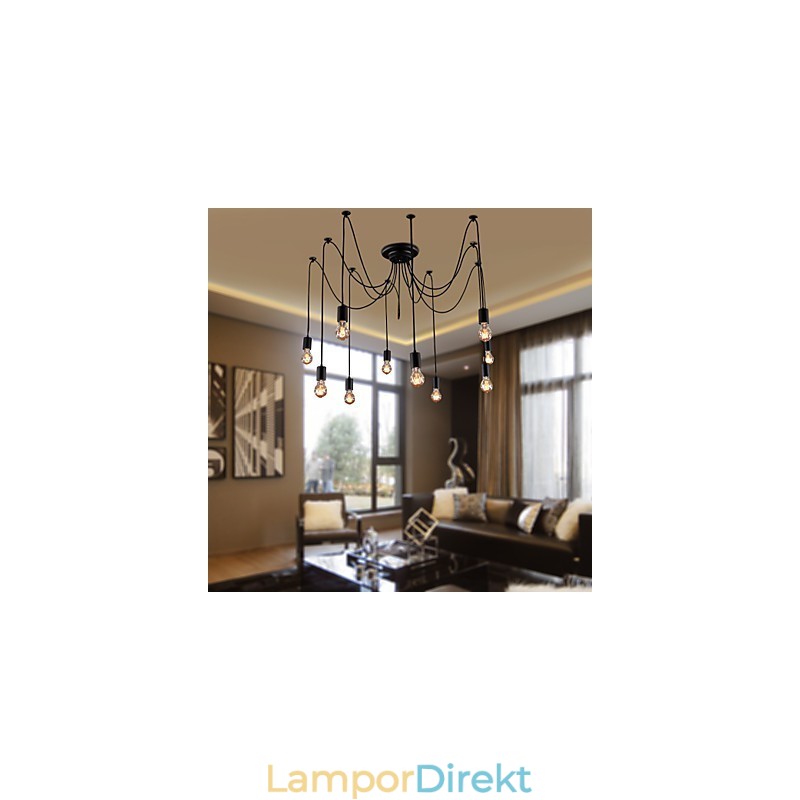 Ljuskrona Vintage Design-Lampor Ingår Living 10 Lights Pendel Light