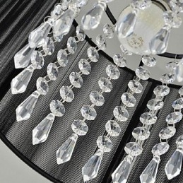 Modern Och Modern Kristallkrom Metall Taklampa