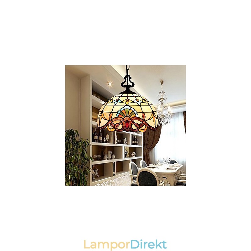 1 Meter Europeisk Pastoral Lampa Creative Art Glass Small Droplight