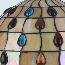 Europeiska Landsbygden Creative Arts Ljuskrona Av Målat Glas Som Återställer Antika Sätt Lampa Ljus