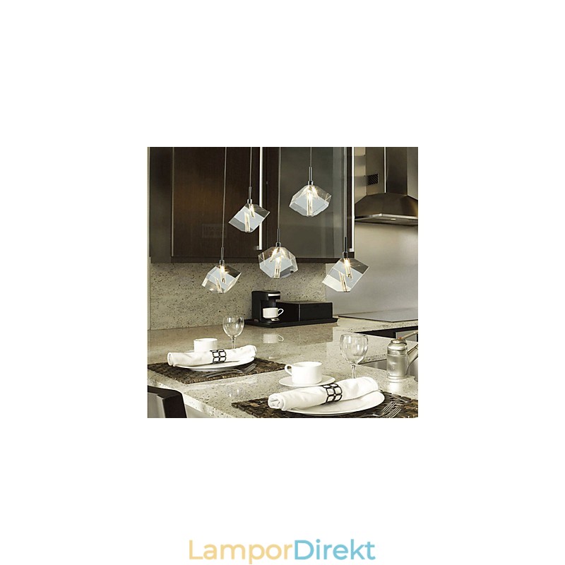 Fashion Crystal Lampa Fem Head Crystal Pendel