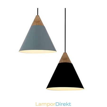Mini Artistic Cone Pendellampa 1 Ljus Mordern Enkelhet Finish Svart Vit Dammblå Aluminium & Trä Droplight Mini Artistic Cone Pendellampa 1 Ljus Mordern Enkelhet Finish Svart Vit Dammblå Aluminium & Trä Droplight
