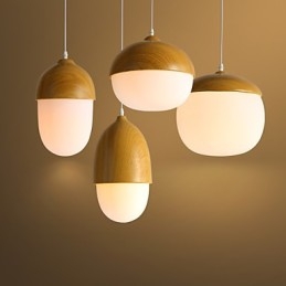 Nordic Contracted Mushroom Creative Nuts Single Head Glas Ljuskrona Lamp Light